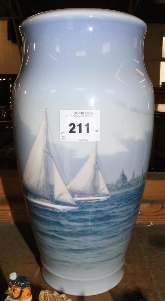 Royal Copenhagen yachting designed vase